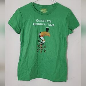 Women's Medium Guinness Green Cotton T-Shirt